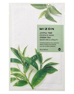 Маска Joyful Time Essence Mask Green Tea Тканевая для Лица с Экстрактом Зелёного Чая 23г Mizon