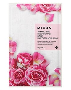 Маска Joyful Time Essence Mask Rose Тканевая для Лица с Экстрактом Лепестков Розы 23г Mizon