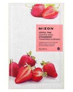 Маска Joyful Time Essence Mask Strawberry Тканевая для Лица с Экстрактом Клубники 23г Mizon
