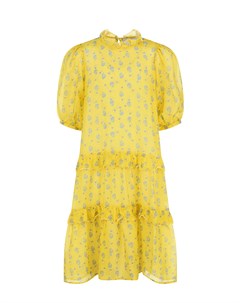 Желтое платье с рукавом 3 4 Paade mode