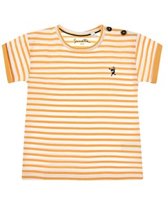 Желтая футболка в полоску детская Sanetta pure