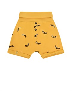 Желтые шорты с принтом Ресницы детские Sanetta pure