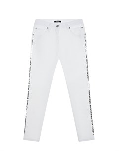 Белые джинсы с логотипом Balmain