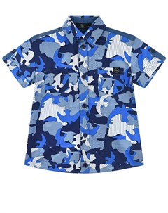 Синяя камуфляжная рубашка с короткими рукавами Dan maralex