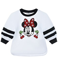 Белый свитшот Minnie Mouse детский Monnalisa