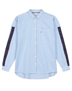 Рубашка в бело голубую полоску Tommy hilfiger
