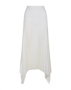 Белая плиссированная юбка с асимметричным подолом Joseph