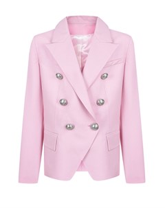 Розовый пиджак прямого кроя детский Balmain