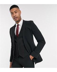 Черный супероблегающий пиджак из эластичной в четырех направлениях ткани Tall Asos design