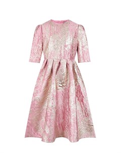 Розовое платье с золотым узором детское Dolce&gabbana