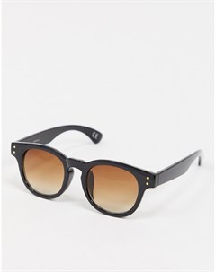 Солнцезащитные очки в крупной круглой оправе с коричневыми стеклами Asos design