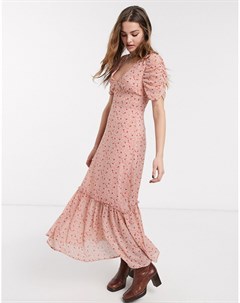 Чайное платье макси с винтажным цветочным принтом Emory park