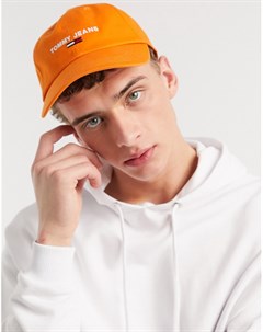 Оранжевая кепка с логотипом Tommy jeans