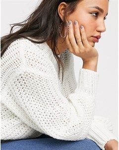 Кремовый свитер с объемными рукавами Object