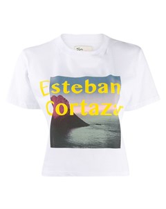 Укороченная футболка с принтом Esteban cortazar