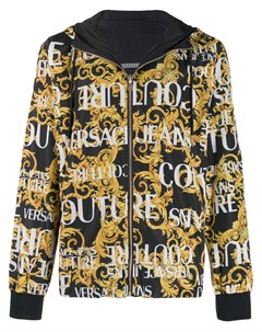 Куртка с капюшоном и принтом Barocco Versace jeans couture