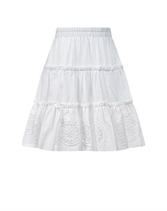 Белая юбка полусолнце с кружевной отделкой Charo ruiz