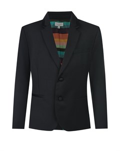 Черный пиджак с подкладкой в полоску детский Paul smith