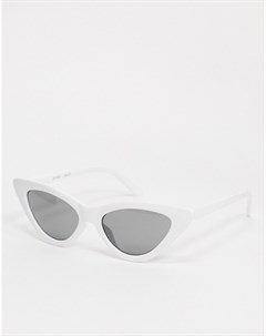 Белые солнцезащитные очки кошачий глаз Monki