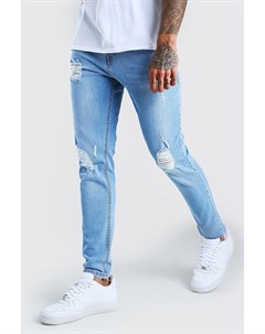 Скинни джинсы с прорезями Boohoo