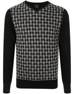 Пуловер с V образным вырезом и узором D'urban