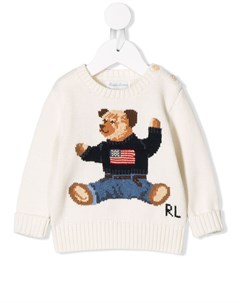 Вязаный свитер с узором медведя Ralph lauren kids