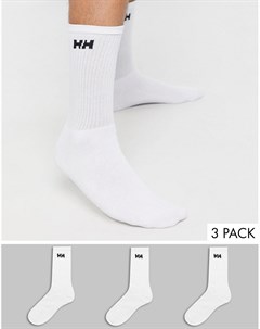 Набор из 3 пар белых хлопковых носков Helly hansen
