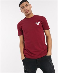 Бордовая футболка с логотипом Voi jeans