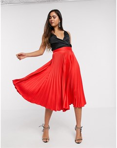 Красная плиссированная юбка Closet london