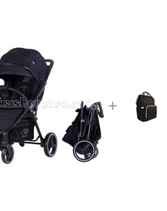 Прогулочная коляска Suburban Compatto с рюкзаком для мамы Yrban MB 104 в черной расцветке Sweet baby