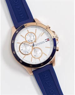 Темно синие часы с силиконовым ремешком 1791778 Tommy hilfiger
