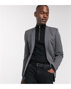 Супероблегающий трикотажный пиджак темно серого цвета Tall Asos design