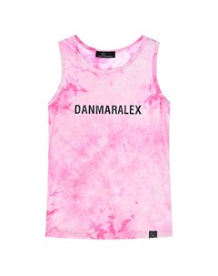 Розовая майка с логотипом Dan maralex