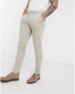 Супероблегающие эластичные брюки светло бежевого цвета из переработанного полиэстера Premium Jack & jones