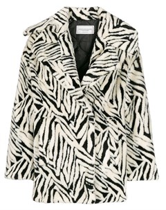 Пальто с абстрактным узором и широкими лацканами Forte dei marmi couture