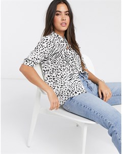 Рубашка с короткими рукавами и леопардовым принтом Ichi