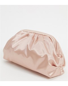 Светло розовый эксклюзивный клатч в стиле oversized от Glamorous