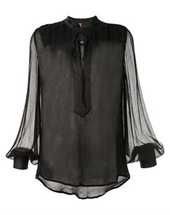 Полупрозрачная блузка с завязками на воротнике Manning cartell
