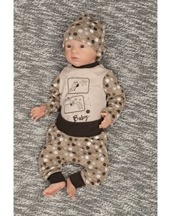 Комплект для малышей коричневого цвета боди и штаны Baby Зиронька