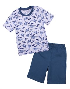Пижама летняя для мальчиков с самолетами Апрель