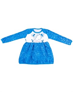Платье для малышек с длинными рукавами Бирюзовое небо Апрель