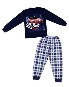 Пижама для мальчиков синего цвета красное авто Апрель