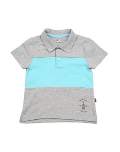 Рубашка поло для мальчиков серо бирюзового цвета Mini maxi