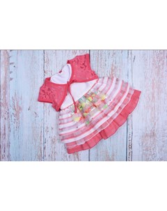 Платье нарядное для малышек с коралловым кружевным болеро bebus Bebus