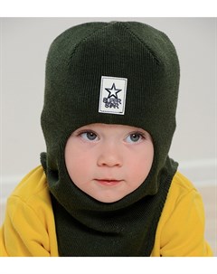 Шапка шлем демисезонный цвета хаки для мальчиков Звездный воин Mialt