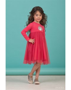 Платье для девочек с длинным рукавом ярко розового цвета Spring Зиронька