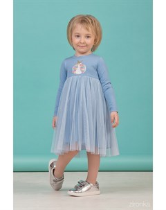 Платье для девочек с длинным рукавом голубого цвета Spring Зиронька