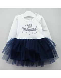 Платье для малышек с длинным рукавом белого цвета Princess Breeze