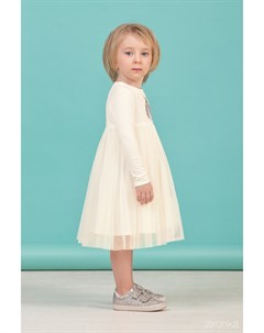 Платье для девочек с длинным рукавом молочного цвета Spring Зиронька
