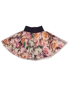 Комплект молочного цвета юбка и джемпер Розы 3Д Апрель